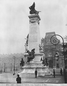 Monument voor Leon Gambetta, cour Napoleon, Louvre, 1888